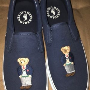 Blue polo Ralph Lauren slip on shoes